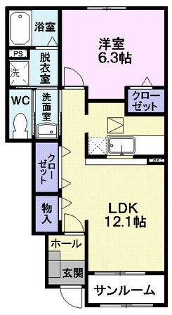 メゾン　グランレーブＢの物件間取画像